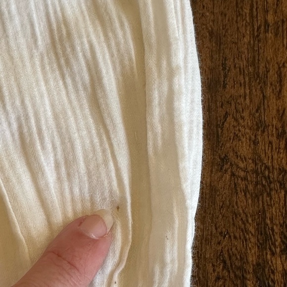 Lovestitch | 100% Cotton Embroidered Gauzy Blouse w/Split Neckline, Size S/M - Picture 9 of 10